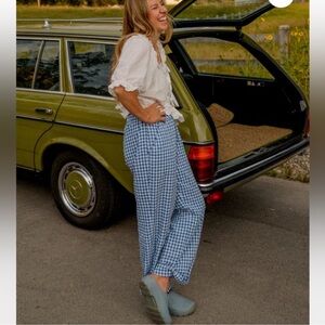 Sonderhaus Classic Blue and White Checkered Women's lounge pants M